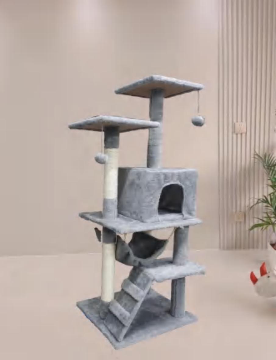 多层猫树,配剑麻柱和悬挂球